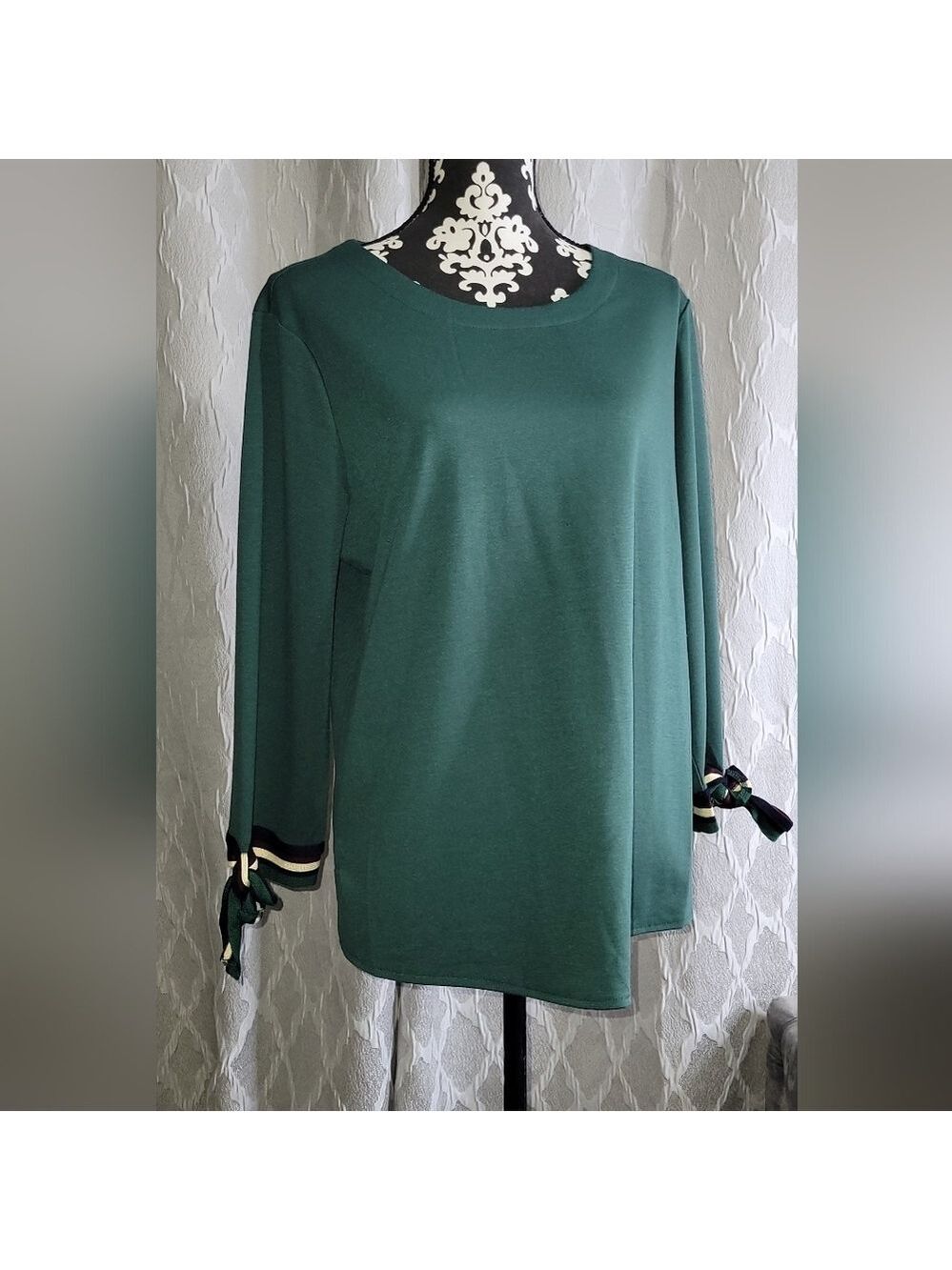 Melissa Paige - Hunter Green Crew Neck Sweater